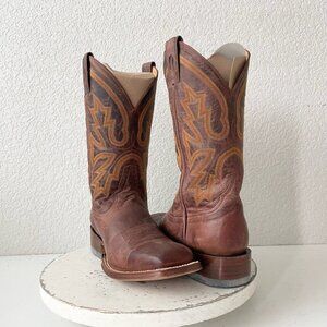 Rod Patrick Mens Cowboy Boots 8.5D Perro Loco Brown Leather Western Square Toe